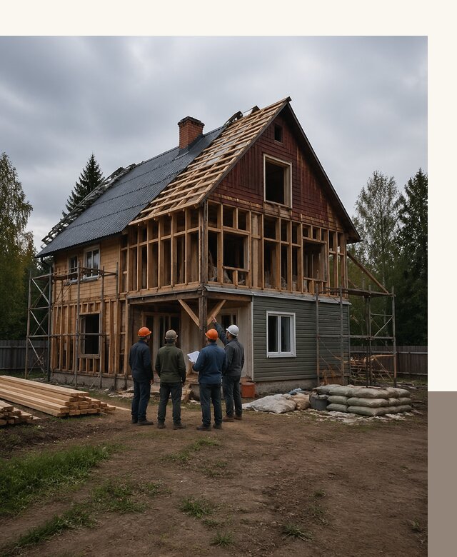 Реконструкция дачного дома в Пскове под ключ с проектом