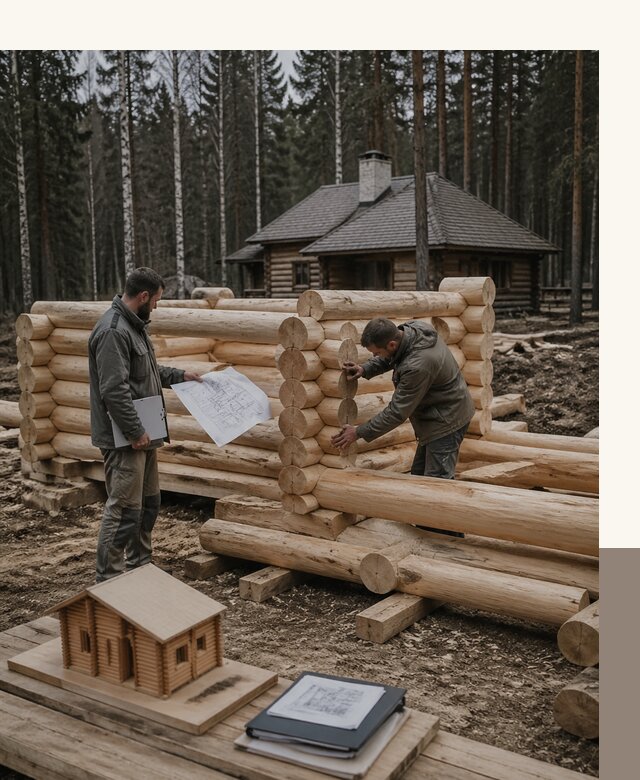 Проектирование и строительство домов из бревна в Пскове